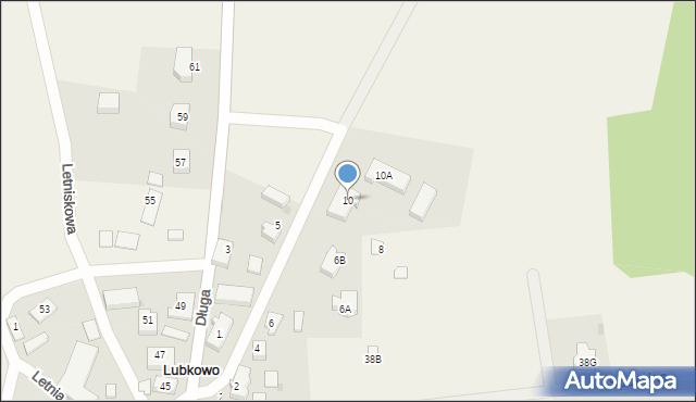 Lubkowo, Kościelna, 10, mapa Lubkowo