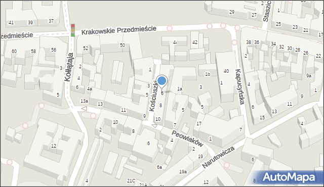 Lublin, Kościuszki Tadeusza, gen., 6, mapa Lublina