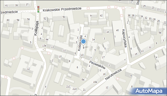 Lublin, Kościuszki Tadeusza, gen., 8, mapa Lublina