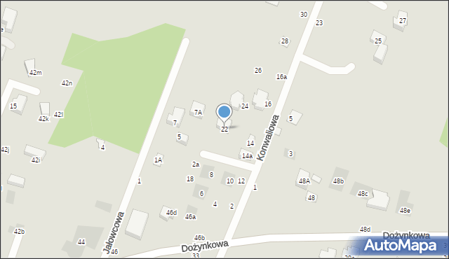 Lublin, Konwaliowa, 22, mapa Lublina