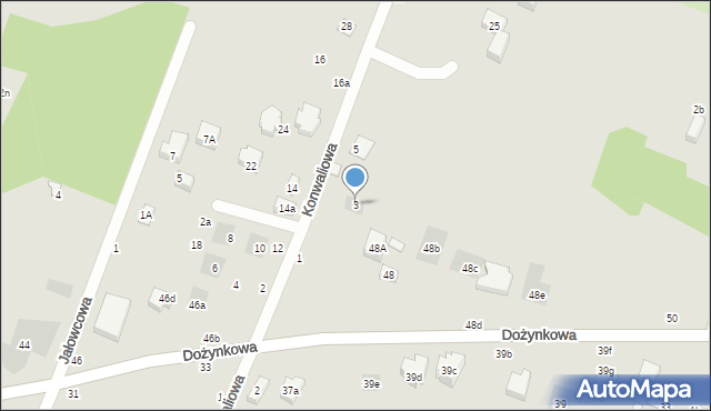 Lublin, Konwaliowa, 3, mapa Lublina