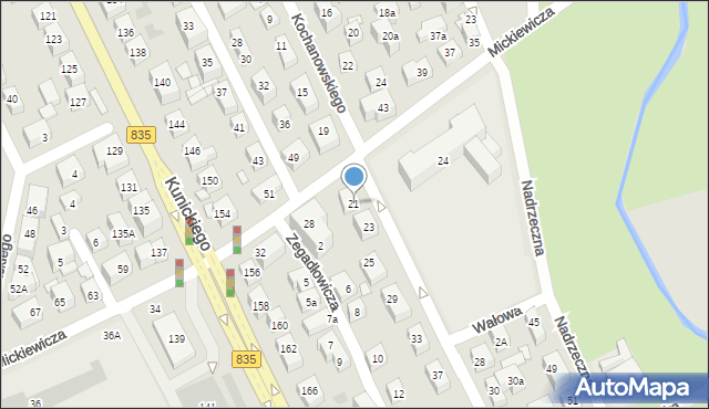 Lublin, Kochanowskiego Jana, 21, mapa Lublina