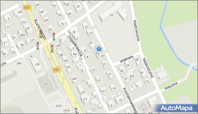 Lublin, Kochanowskiego Jana, 31, mapa Lublina