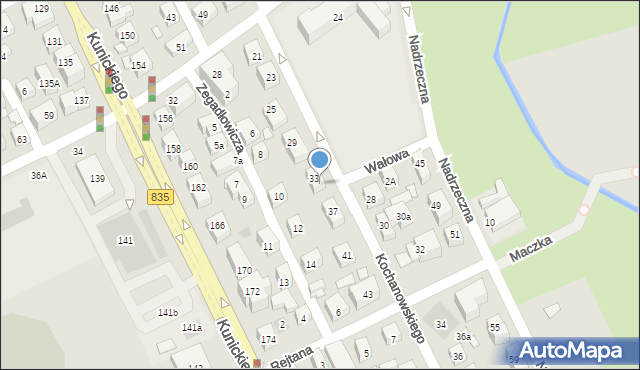 Lublin, Kochanowskiego Jana, 35, mapa Lublina