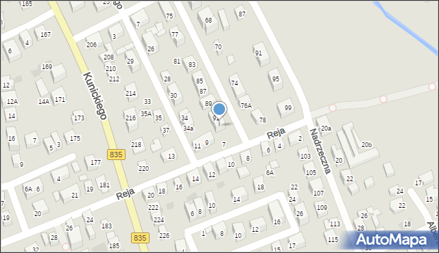 Lublin, Kochanowskiego Jana, 93, mapa Lublina