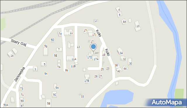 Lublin, Koło, 17G, mapa Lublina