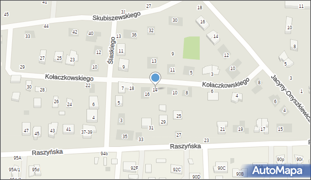 Lublin, Kołaczkowskiego Edwarda, 14, mapa Lublina