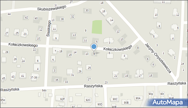 Lublin, Kołaczkowskiego Edwarda, 8, mapa Lublina