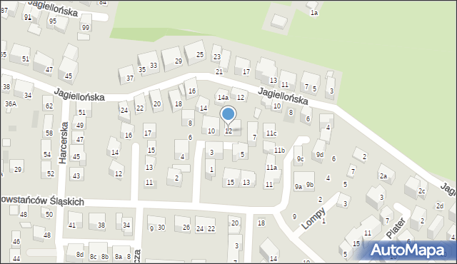 Lublin, Korfantego Wojciecha, 12, mapa Lublina