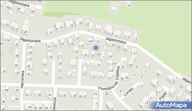 Lublin, Korfantego Wojciecha, 14, mapa Lublina