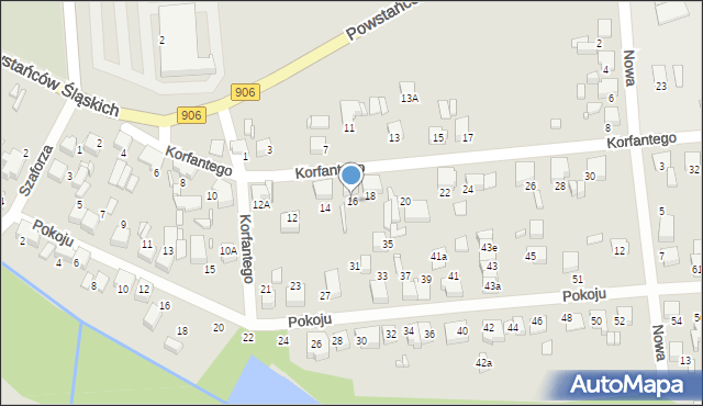 Lubliniec, Korfantego Wojciecha, 16, mapa Lubliniec