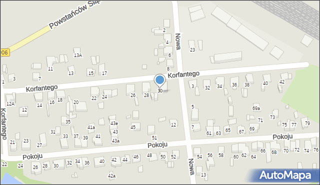 Lubliniec, Korfantego Wojciecha, 30, mapa Lubliniec