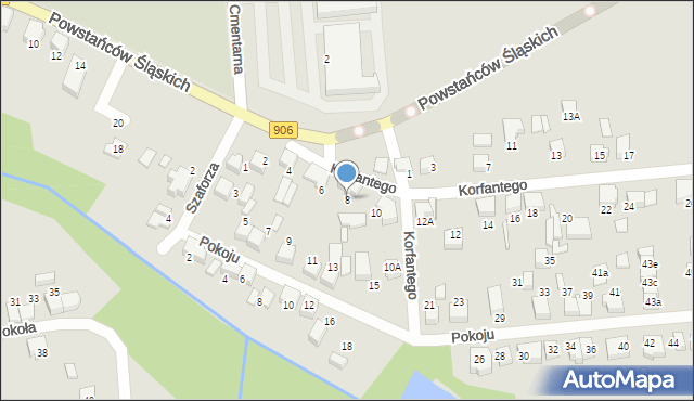 Lubliniec, Korfantego Wojciecha, 8, mapa Lubliniec