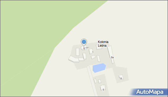 Lubno, Kolonia Leśna, 6, mapa Lubno