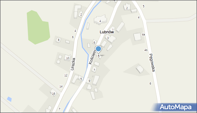 Lubnów, Kościelna, 5, mapa Lubnów