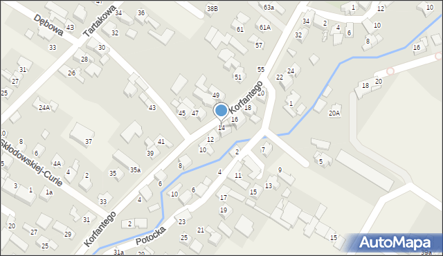 Lubomia, Korfantego Wojciecha, 14, mapa Lubomia