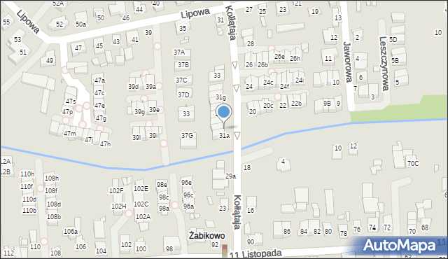 Luboń, Kołłątaja Hugo, 31b, mapa Luboń