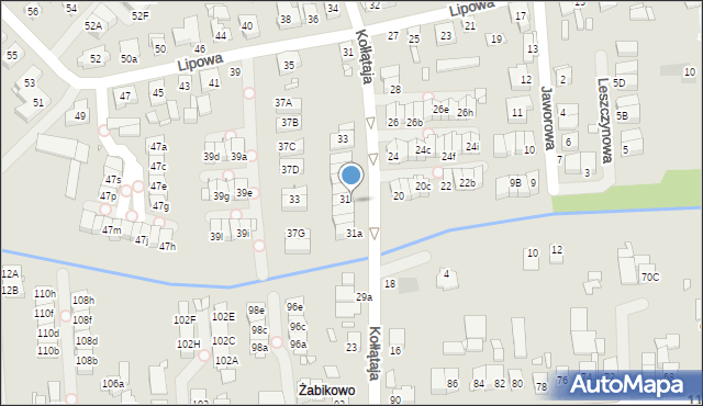 Luboń, Kołłątaja Hugo, 31d, mapa Luboń