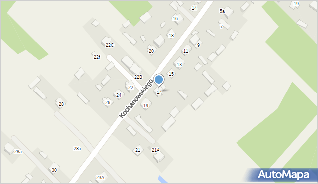 Lucynów Duży, Kochanowskiego Jana, 17, mapa Lucynów Duży