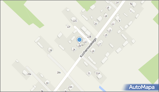 Lucynów Duży, Kochanowskiego Jana, 24, mapa Lucynów Duży