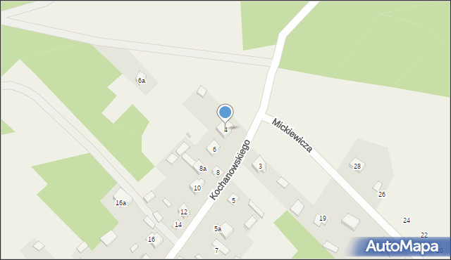 Lucynów Duży, Kochanowskiego Jana, 4, mapa Lucynów Duży