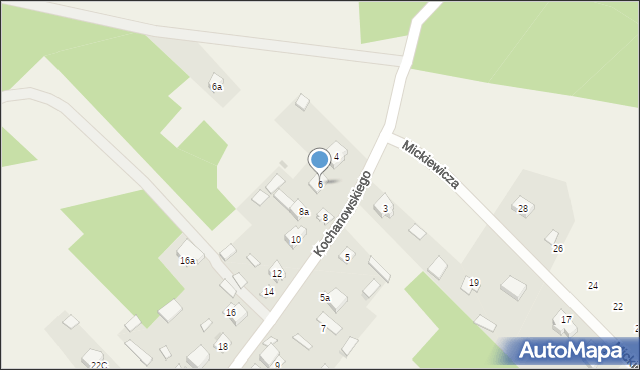 Lucynów Duży, Kochanowskiego Jana, 6, mapa Lucynów Duży