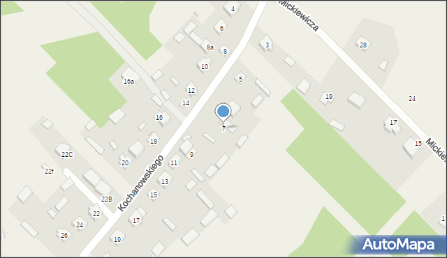 Lucynów Duży, Kochanowskiego Jana, 7, mapa Lucynów Duży