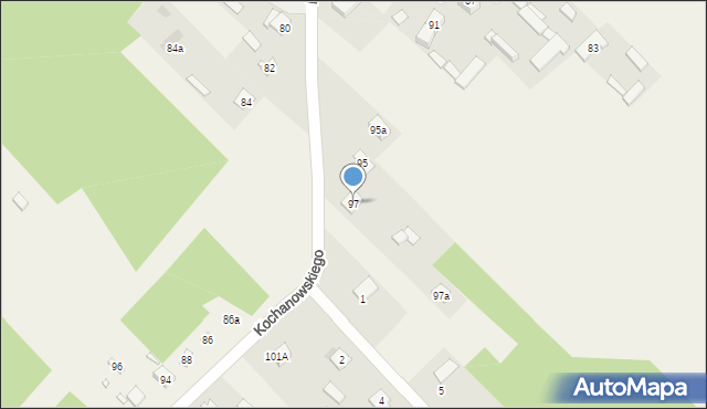 Lucynów Duży, Kochanowskiego Jana, 97, mapa Lucynów Duży