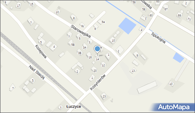 Łuczyce, Kosynierów, 18, mapa Łuczyce