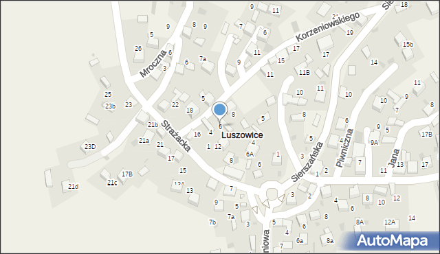 Luszowice, Korzeniowskiego Józefa Konrada, 6, mapa Luszowice