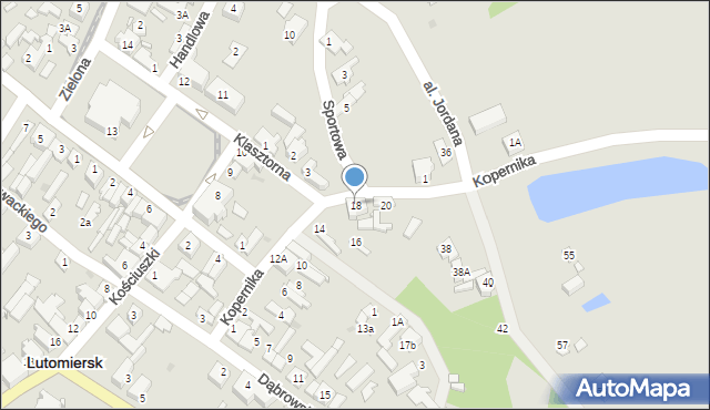 Lutomiersk, Kopernika Mikołaja, 18, mapa Lutomiersk