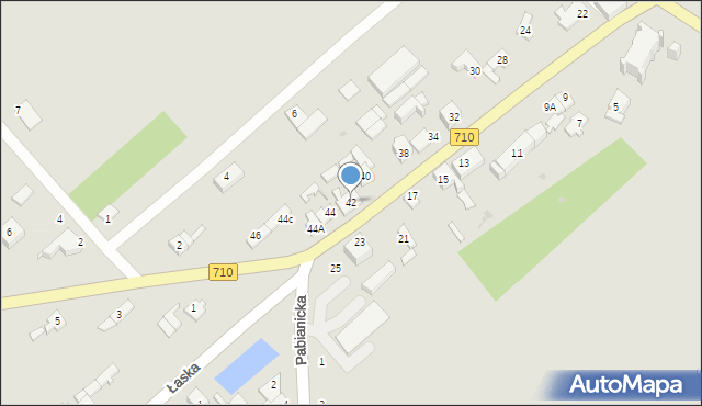 Lutomiersk, Kościuszki Tadeusza, gen., 42, mapa Lutomiersk