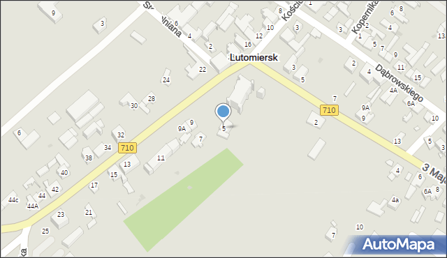 Lutomiersk, Kościuszki Tadeusza, gen., 5, mapa Lutomiersk