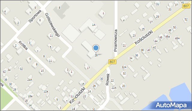 Maciejowice, Kościuszki Tadeusza, gen., 19, mapa Maciejowice