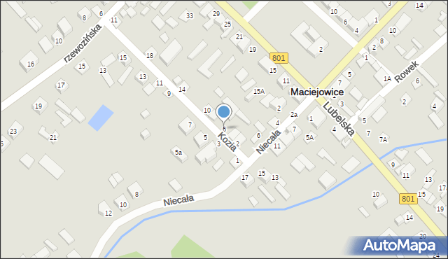 Maciejowice, Kozia, 6, mapa Maciejowice