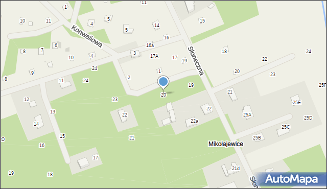 Magdalenów, Konwaliowa, 20, mapa Magdalenów