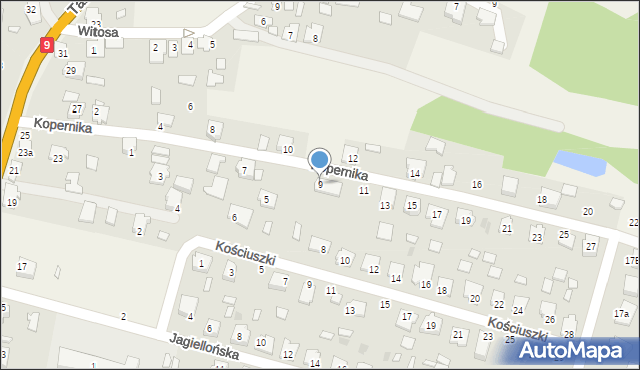 Majdan Królewski, Kopernika Mikołaja, 9, mapa Majdan Królewski