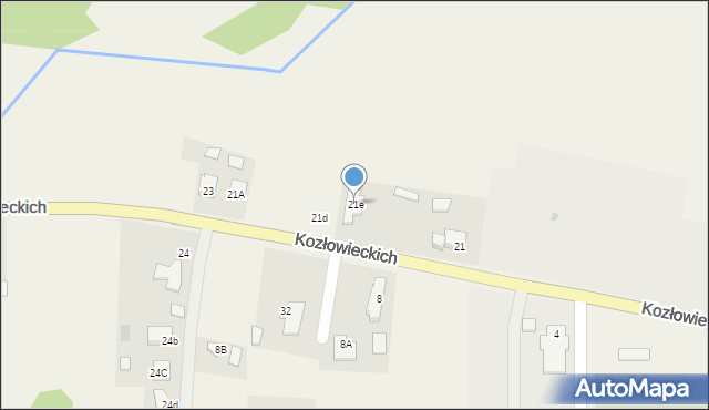 Majdan Królewski, Kozłowieckich, 21e, mapa Majdan Królewski