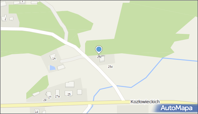 Majdan Królewski, Kozłowieckich, 25c, mapa Majdan Królewski