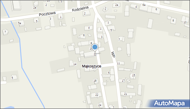 Mąkoszyce, Kolejowa, 12, mapa Mąkoszyce