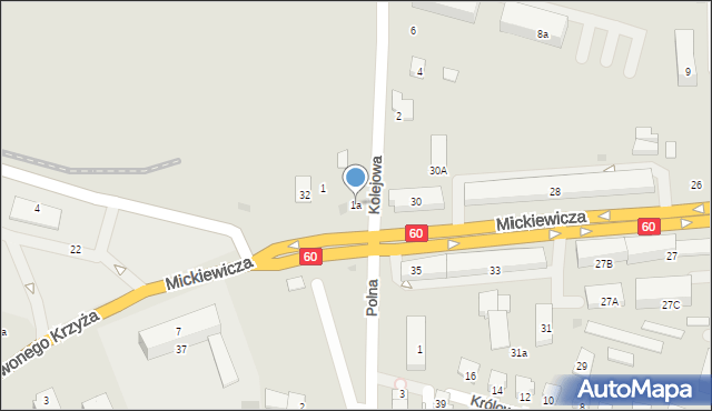 Maków Mazowiecki, Kolejowa, 1a, mapa Maków Mazowiecki