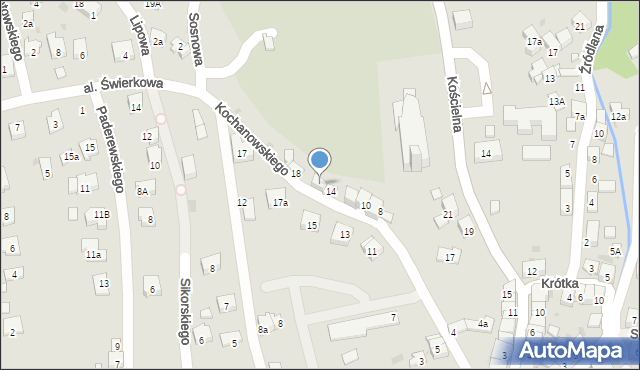 Maków Podhalański, Kochanowskiego Jana, 16, mapa Maków Podhalański