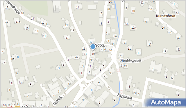 Maków Podhalański, Kościelna, 10, mapa Maków Podhalański