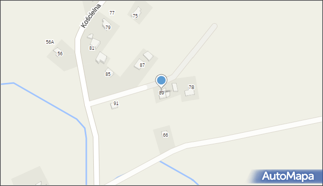 Malec, Kościelna, 89, mapa Malec