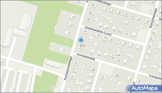 Małkinia Górna, Kochanowskiego Jana, 10, mapa Małkinia Górna