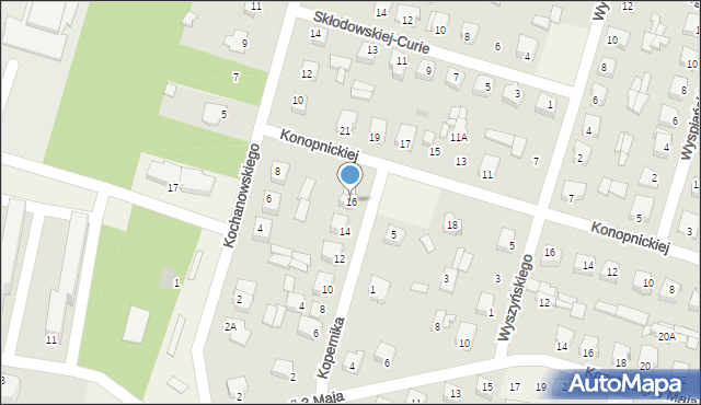 Małkinia Górna, Kopernika Mikołaja, 16, mapa Małkinia Górna