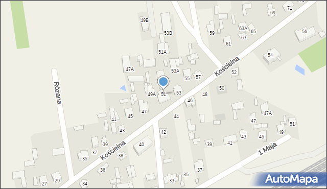 Małkinia Górna, Kościelna, 51, mapa Małkinia Górna