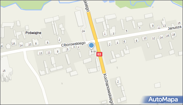 Mały Płock, Kochanowskiego Jana, 7, mapa Mały Płock