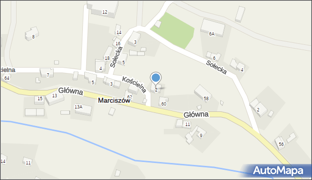 Marciszów, Kościelna, 2, mapa Marciszów