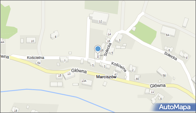 Marciszów, Kościelna, 4, mapa Marciszów